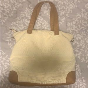 White lace beach bag